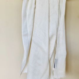 Cremekleurige cashmere/cotton sjaal